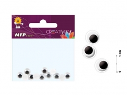 Pohyblivé oči 0,7cm 12ks