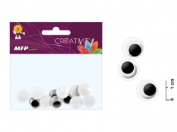 Pohyblivé oči 1,5cm 12ks