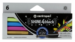 Popisovač Centropen 2590/6 barev SHINE 4 BLACK