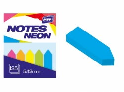 Bloček samolepící 5ks 12x44mm 125 listů mix 5 barev neon