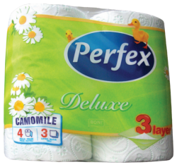 Toaletní papír Perfex Deluxe heřmánek/4ks