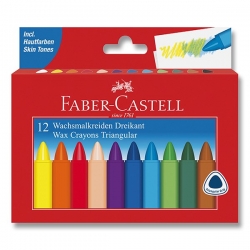 Voskové pastelky Faber-Castell 12 barev 9mm trojhranné